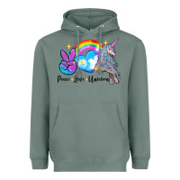 Sage peace love unicorn Heavyweight Hoodie - LillyAllenDesigns