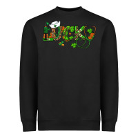Black st patricks day lucky nurse Heavyweight Sweatshirt - RanaPortraitStore