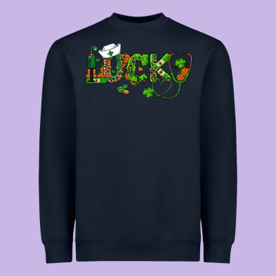 Heavyweight Sweatshirt st patricks day lucky nurse