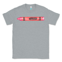 Heather Grey pink crayon fa element Classic Tee - FaDigitalArtStudio