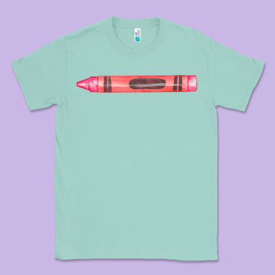Pink Crayon Fa Element Classic Tee Designed By Fadigitalartstudio
