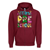Burgundy team preschool Zipper Hoodie - JahusDesignShop