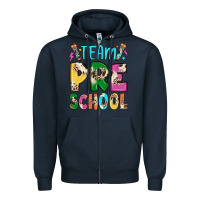 Navy team preschool Zipper Hoodie - JahusDesignShop