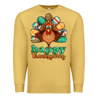 Antique Gold happy thanksgiving turkey Premium Sweatshirt - Jasminsmagicworld