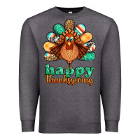 Charcoal Heather happy thanksgiving turkey Premium Sweatshirt - Jasminsmagicworld