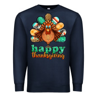 Navy happy thanksgiving turkey Premium Sweatshirt - Jasminsmagicworld