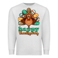 Oatmeal Heather happy thanksgiving turkey Premium Sweatshirt - Jasminsmagicworld