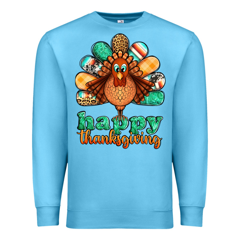 Happy Thanksgiving Turkey Premium Sweatshirt by Jasminsmagicworld | Teevron