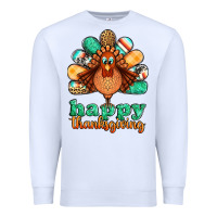 White happy thanksgiving turkey Premium Sweatshirt - Jasminsmagicworld