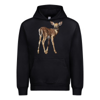 Black white tailed fawn deer Urban Hoodie - LillyAllenDesigns