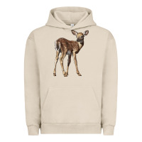 Pigment French Oak white tailed fawn deer Urban Hoodie - LillyAllenDesigns