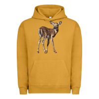 Pigment Peanut Butter white tailed fawn deer Urban Hoodie - LillyAllenDesigns
