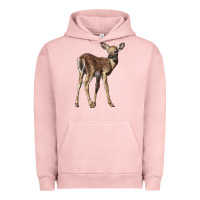 Pigment Salmon white tailed fawn deer Urban Hoodie - LillyAllenDesigns