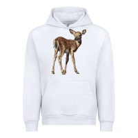 White white tailed fawn deer Urban Hoodie - LillyAllenDesigns