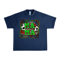 Navy soccer mama with leopard Urban Heavy Tee - Zillion Design Studio