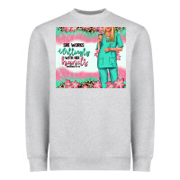 Heather Grey she works willingly with her hands blonde nurse Heavyweight Sweatshirt - RanaPortraitStore