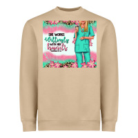 Mushroom she works willingly with her hands blonde nurse Heavyweight Sweatshirt - RanaPortraitStore