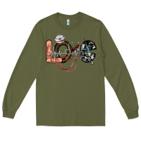 Army Green love nurse Long Sleeve Tee - SublimationCraftShop