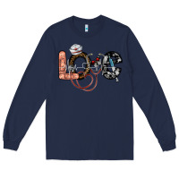 Navy love nurse Long Sleeve Tee - SublimationCraftShop