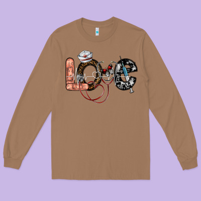 Love Nurse Long Sleeve Tee Designed By Sublimationcraftshop