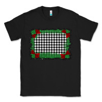 Black christmas black and white background Classic Tee - BarkalooDesign