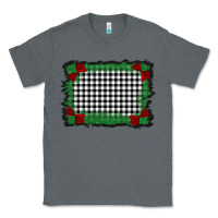 Charcoal Heather christmas black and white background Classic Tee - BarkalooDesign