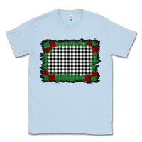 Dusty Blue christmas black and white background Classic Tee - BarkalooDesign