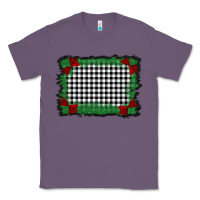 Lavender christmas black and white background Classic Tee - BarkalooDesign