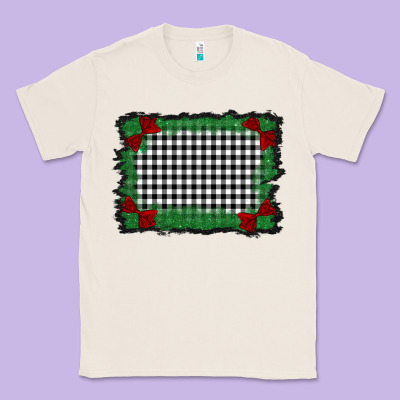 Christmas Black And White Background Classic Tee Designed By Barkaloodesign