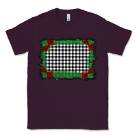 Plum christmas black and white background Classic Tee - BarkalooDesign