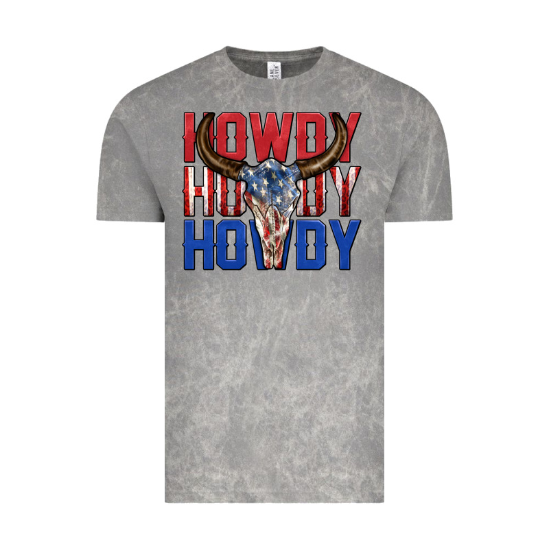Howdy Howdy Howdy 4th Of July Bull Skull Billie Wi Vintage Tee by texasbilliewilder | Teevron