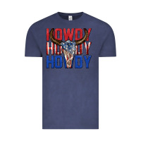 Vintage Denim howdy howdy howdy 4th of july bull skull billie wi Vintage Tee - texasbilliewilder