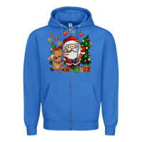 True Royal santa and reindeer Zipper Hoodie - AdoDesignShop