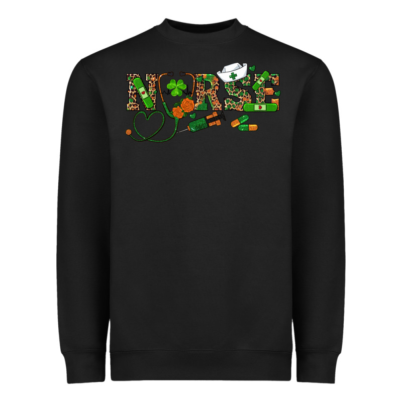 St Patricks Day Nurse Heavyweight Sweatshirt by RanaPortraitStore | Teevron