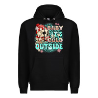Black baby its cold outside skeleton Premium Hoodie - MaliasSmallBusiness