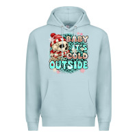 Blue Mist baby its cold outside skeleton Premium Hoodie - MaliasSmallBusiness
