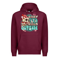 Baby Its Cold Outside Skeleton Premium Hoodie | Teevron