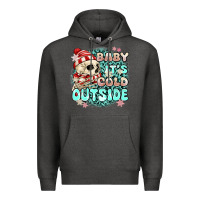 Charcoal Heather baby its cold outside skeleton Premium Hoodie - MaliasSmallBusiness