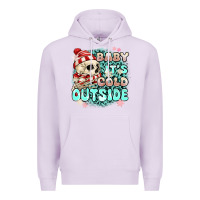Lilac baby its cold outside skeleton Premium Hoodie - MaliasSmallBusiness