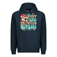 Navy baby its cold outside skeleton Premium Hoodie - MaliasSmallBusiness