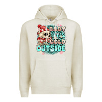 Oatmeal Heather baby its cold outside skeleton Premium Hoodie - MaliasSmallBusiness