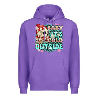Purple baby its cold outside skeleton Premium Hoodie - MaliasSmallBusiness