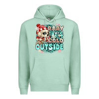 Seafoam baby its cold outside skeleton Premium Hoodie - MaliasSmallBusiness
