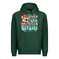 Sports Green baby its cold outside skeleton Premium Hoodie - MaliasSmallBusiness