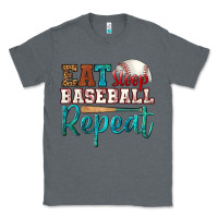 Charcoal Heather eat sleep baseball repeat Classic Tee - HRA Design Shop