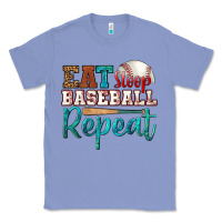 Colony Blue eat sleep baseball repeat Classic Tee - HRA Design Shop