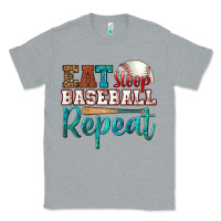 Heather Grey eat sleep baseball repeat Classic Tee - HRA Design Shop