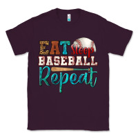 Plum eat sleep baseball repeat Classic Tee - HRA Design Shop