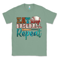 Sage eat sleep baseball repeat Classic Tee - HRA Design Shop