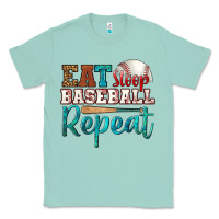 Seafoam eat sleep baseball repeat Classic Tee - HRA Design Shop